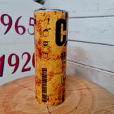 Yellow CAT 20oz Stainless Tumbler Cup & Straw