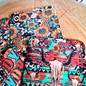 Yee Haw 4pc Coaster Set