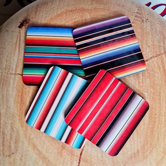 Mexican Serape 4pc Coaster Set