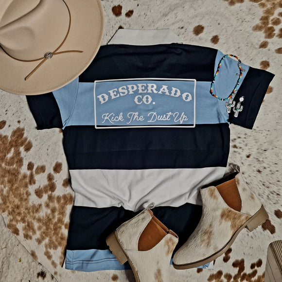 Desperado Womens Stripe Rugby Polo