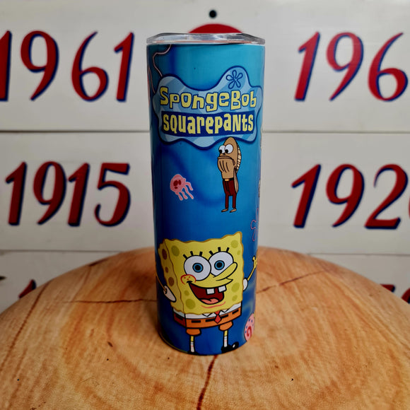 Spongebob 20oz Stainless Tumbler Cup & Straw