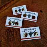 Cowhide 20mm Button Stud Earrings