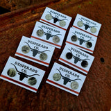 Cowhide 20mm Button Stud Earrings