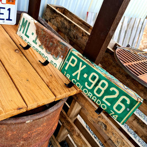 Vintage Licence Plate Coat Hanger