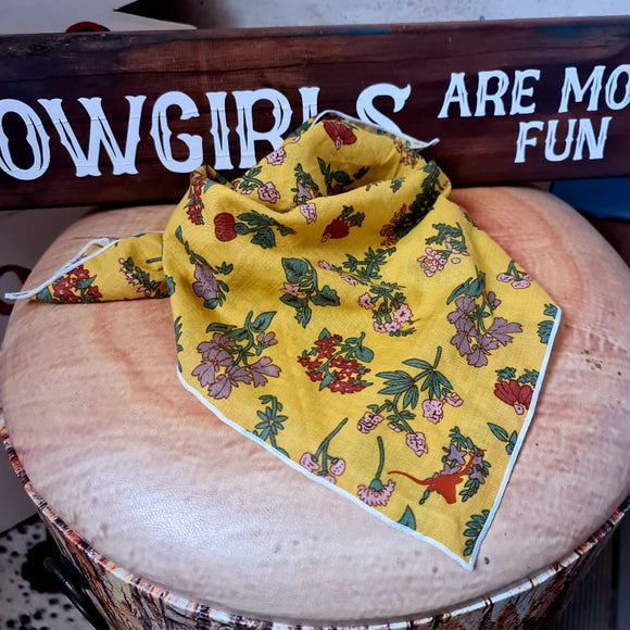 Desperado Co. Cotton Neck Rag Yellow Garden