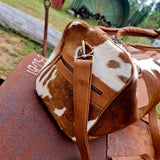 Genuine Cowhide Overnight Travel Bag Tan 1