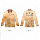 Kick The Dust Up Long Sleeve Polo Fishing Shirt