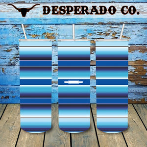 Blue Serape 20oz Stainless Tumbler Cup & Straw
