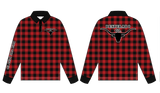 Red Plaid Lumberjack Long Sleeve Polo Fishing Shirt