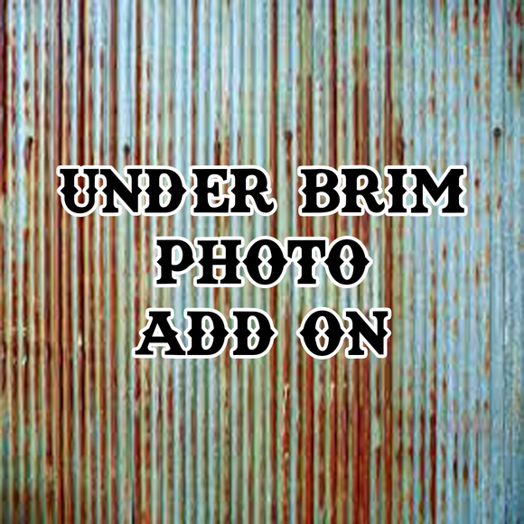 UNDER BRIM PHOTO ADD ON PER ORDER